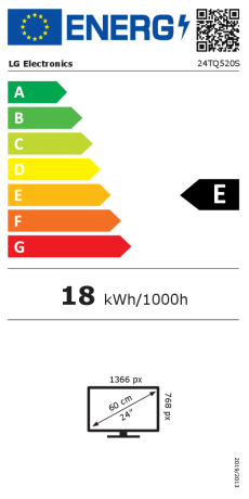 Energie-Label LG 24TQ520S-PZ (24", LED, HD ready)