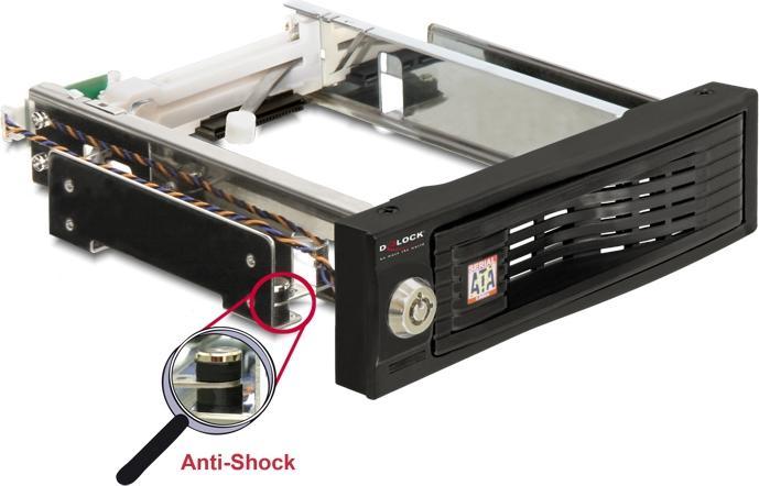 Produktbild Delock 5.25-Einbaurahmen 3.5 SATA HDD geschützt, Hot-Swap