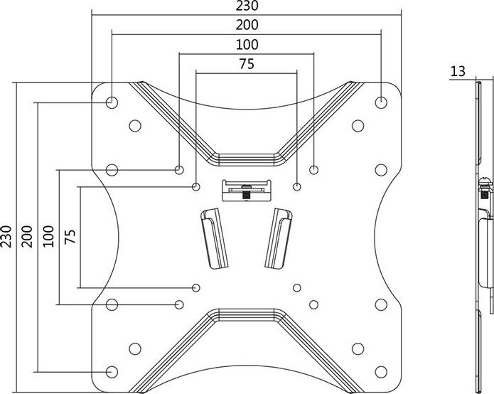 Image du produit LogiLink Support mural pour TV (Mur, 42", 25 kg)