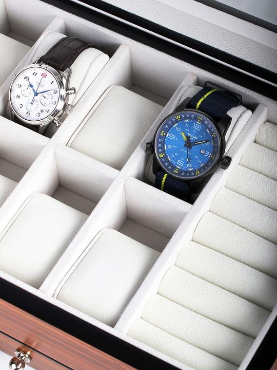 Productafbeelding Rothenschild Horloge & Sieraden Doos RS-2271-8Z voor 8 horloges zebra