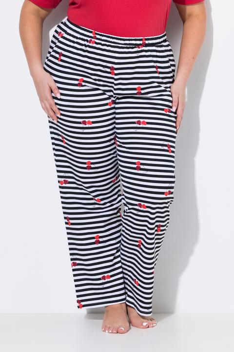 Produktbild Ulla Popken Pyjamahose, uni / Herzen, langes Bein (42, 44)