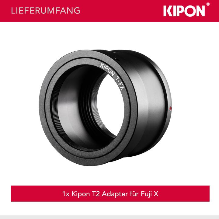 Produktbild Kipon Adapter T2 Objektiv an Fuji X Kamera