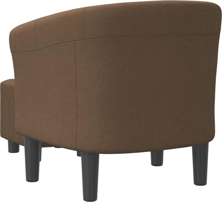 Produktbild vidaXL Clubsessel mit Fusshocker Braun Stoff,Farbe: Braun,Material