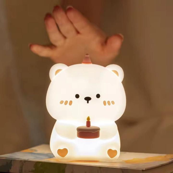Image du produit OEM Consumer electronics Table lamp bedside birthday teddy bear Art Deco touch style