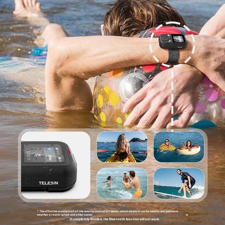 Productafbeelding Telesin Bluetooth Remote V2 For GoPro 12/11/10/9/8/Max (T-S5-RMT-01-TGP) (Held 10, Held 8, Held 9, Held 12, Held 11)