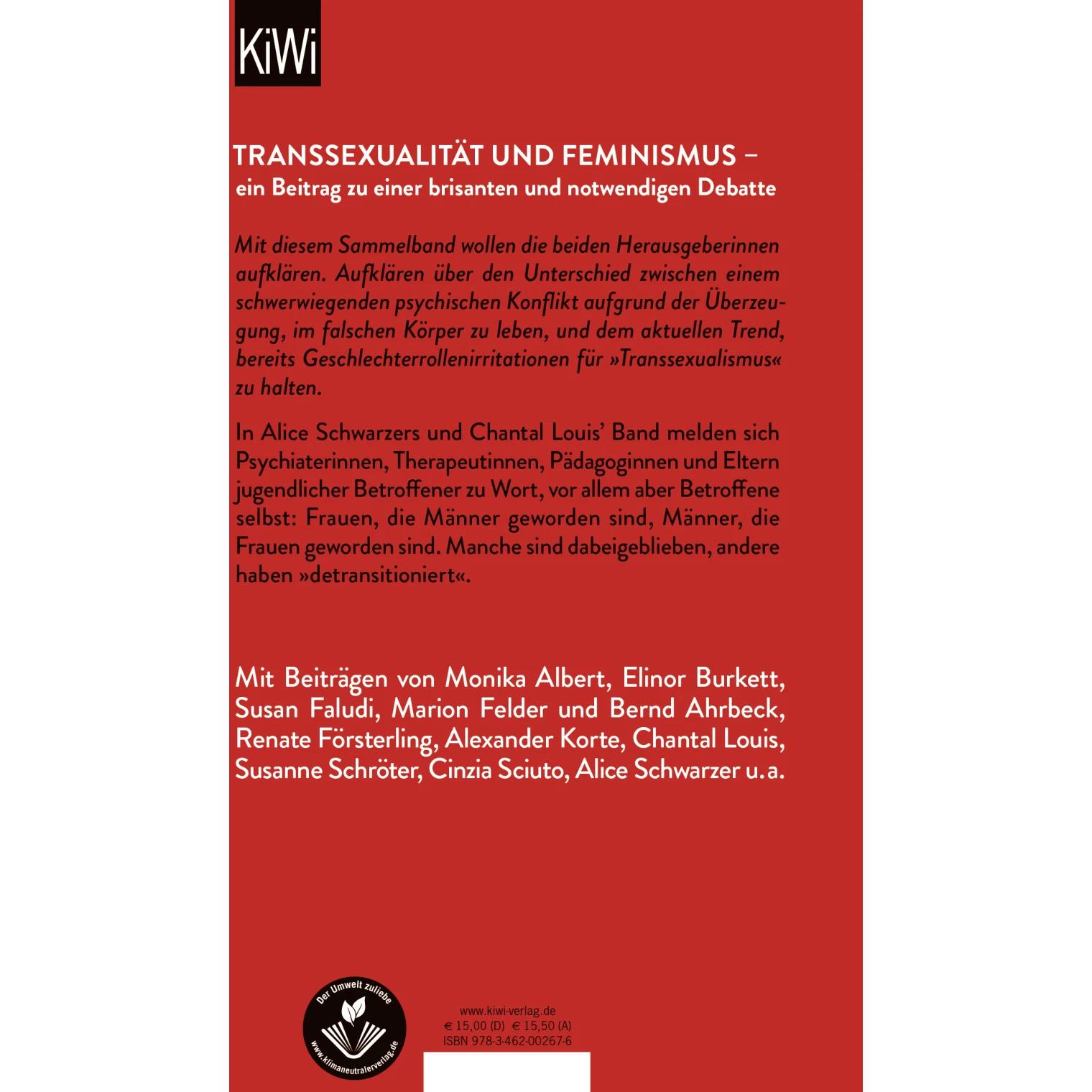 Thumbnail - Transsexualität, Fachbücher von Alice Schwarzer, Chantal Louis