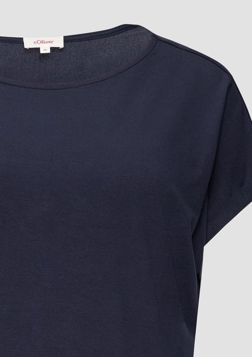 Produktbild S.Oliver T-Shirt Fliessendes Jersey-Shirt mit überschnittenen Schultern (46)