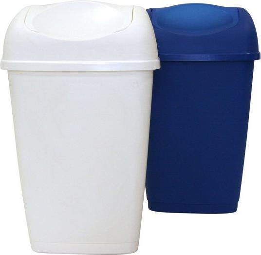 Axentia Seau à couvercle basculant, 50 l, blanc (50 l)