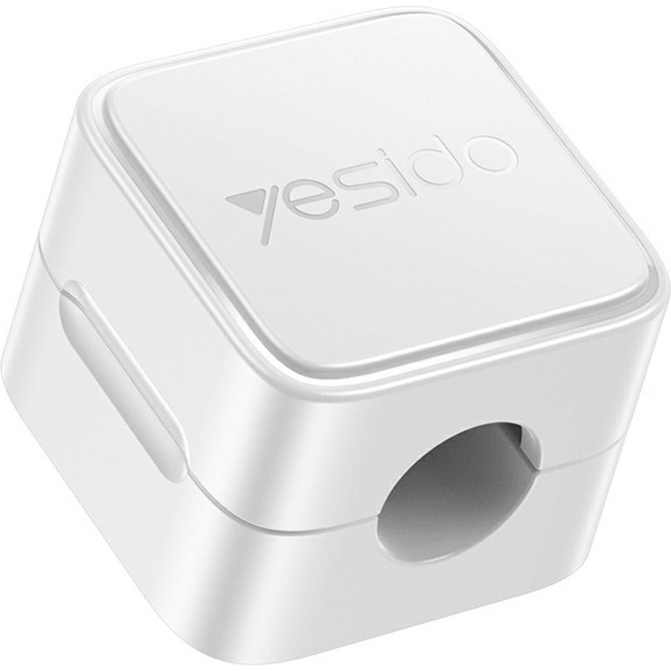 Yesido, Portacavi, - (4 pack) Cable Organizer (C216WH) - Magnetic Clips, Strong Adhesive, Mini Design - White