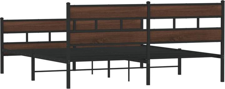Image du produit VidaXL Lit métallique Cadre de lit Sommier à lattes Lit double sans matelas 180x200cm (180 x 200 cm)