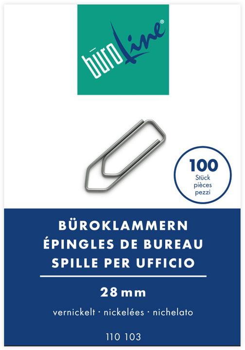 Produktbild BüroLine Büroklammern Gr.2, 28mm (100 x)