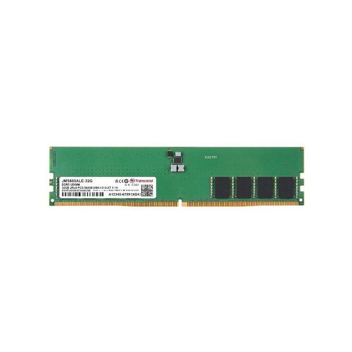 Produktbild Transcend U-DIMM 32GB JetRam DDR5 5600MHz 2xRx8 2Gx8 CL46 1.1V (1 x 32GB, 5600 MHz, DDR5-RAM, U-DIMM)