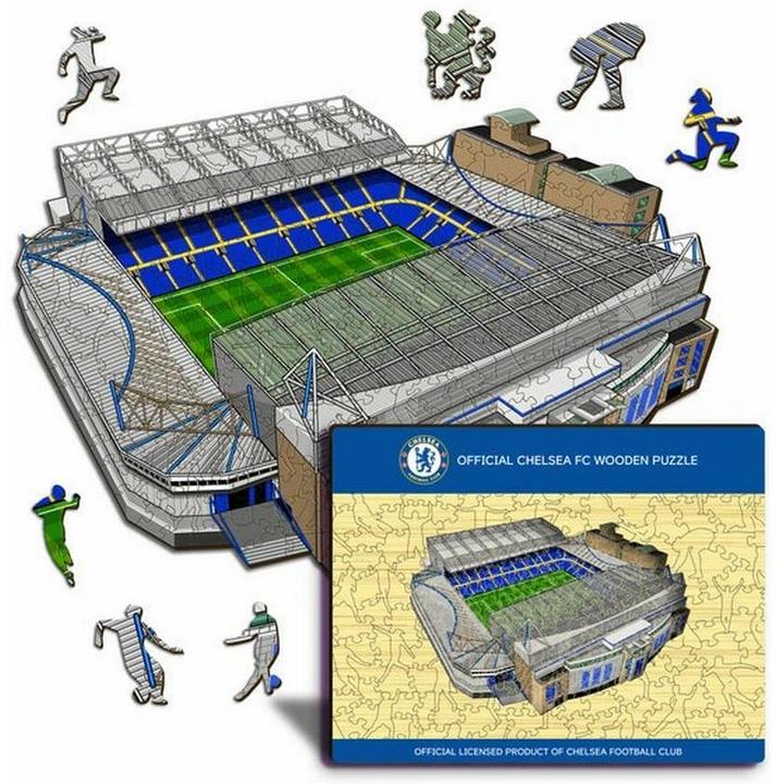 Actual product image Iconic Chelesea FC - Stamford Bridge Stadium - Wooden Puzzle Size S (150 pieces) (150 pieces)