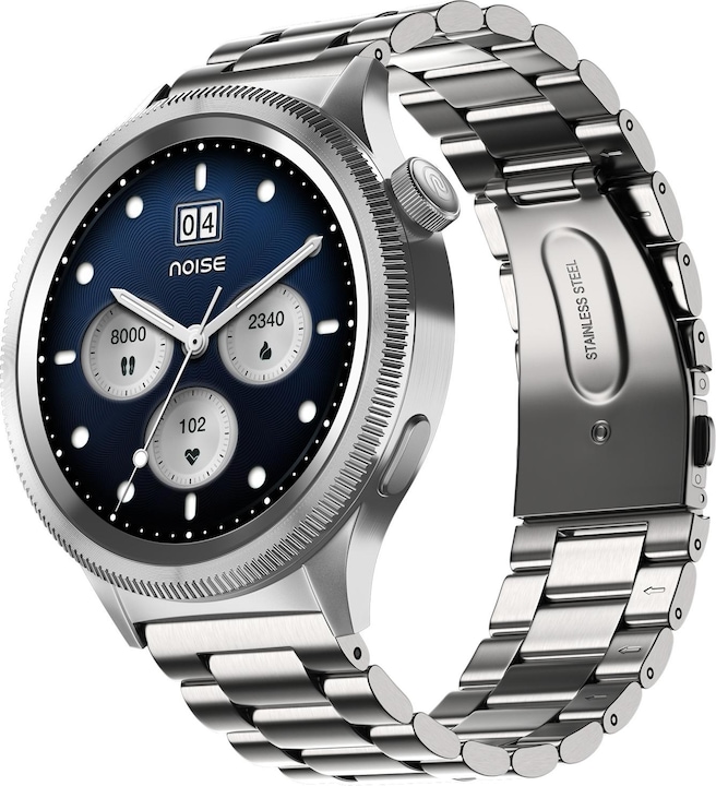 Actual product image Noise NoiseFit Halo 2 Smartwatch Elite Silver