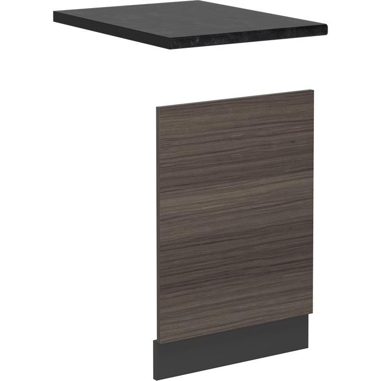 Vicco Geschirrspülblende R-Line, Edelgrau/Anthrazit, 45 cm, AP Anthrazit, Geschirrspüler Zubehör, Grau