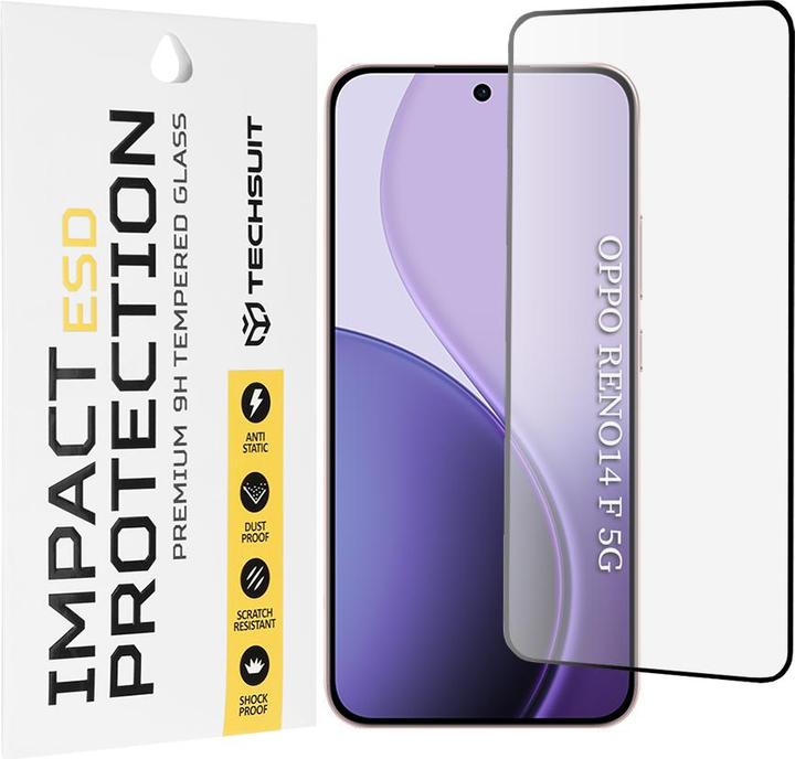 Immagine prodotto Techsuit - ESD Glass - Oppo Reno14 F - Black (Oppo Reno14 F, Oppo Reno14 FS 5G)