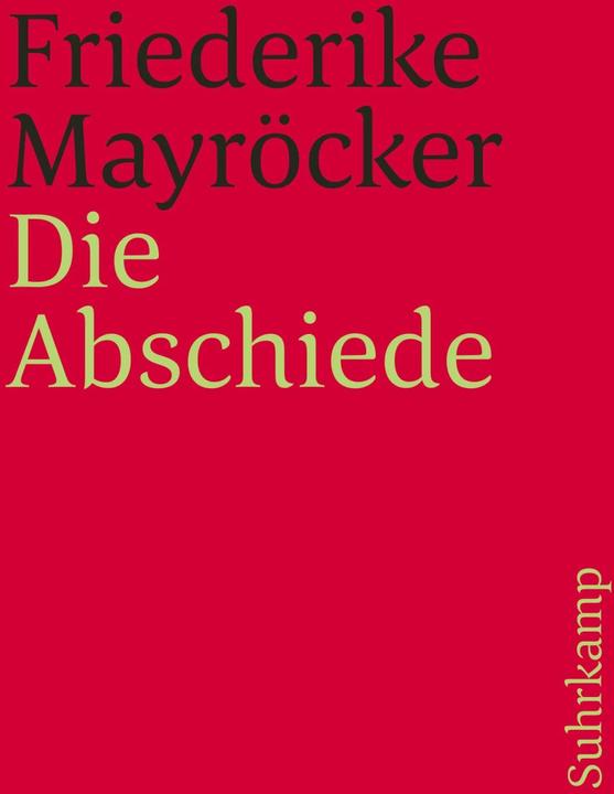 Produktbild Die Abschiede (Deutsch, Friederike Mayröcker, 1987)
