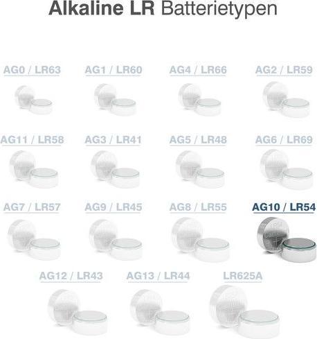 Produktbild Pilha LR1130/AG10 für Uhren (10 Stk., AG10, 78 mAh)
