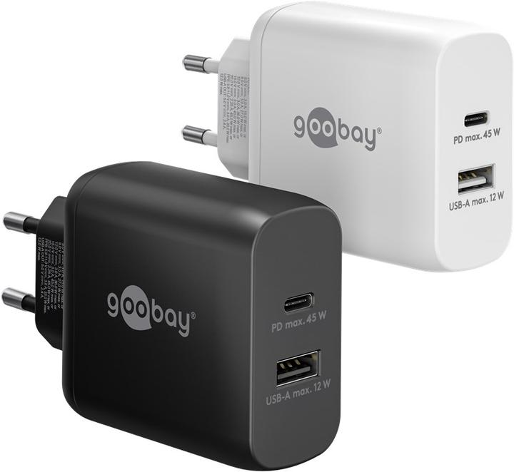 Actual product image Goobay USB-C PD Dual Quick Charger 45 W white (45 W)