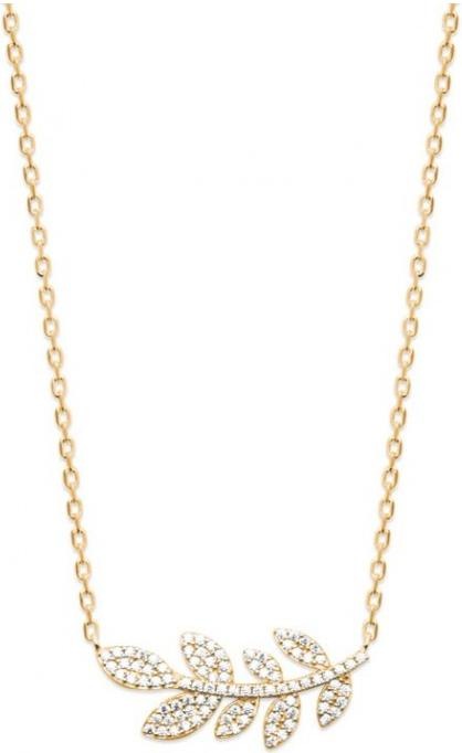 Image du produit Lara COLLIER Plaqué or - 40+2+3 - ZIRCONIA - BRANCHE