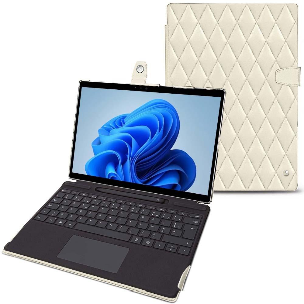 Noreve Lederschutzhülle Microsoft Surface Pro8 (Microsoft Surface Pro 8), Tablet Hülle, Weiss