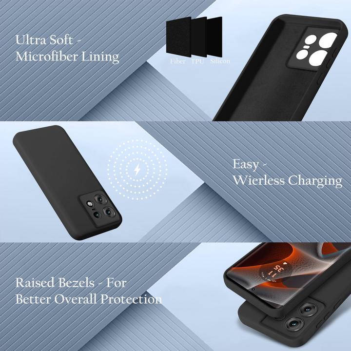 Actual product image Cadorabo Case for Motorola Moto Edge 50 Pro TPU Liquid Silicone Cover (Motorola Edge 50 Pro)