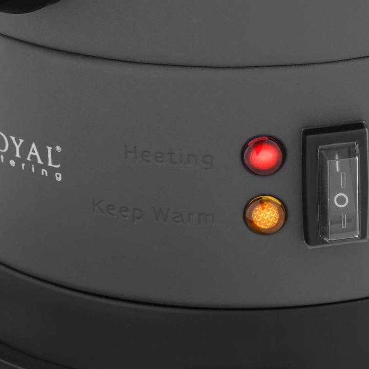 Actual product image Royal Catering Kettle - 6.1 L - 1500 W - Drip tray - Grey
