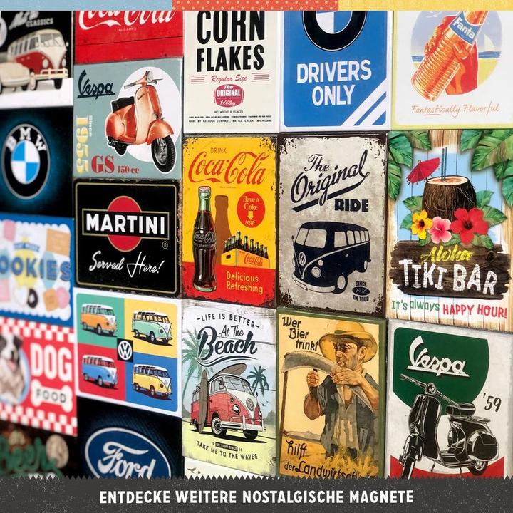 Immagine prodotto Nostalgic-Art Merchandising Magnete Ford Mustang 1 pezzo, giallo/rosso (1x)