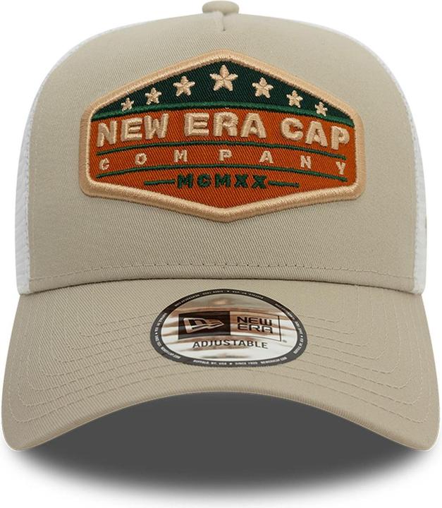 Image du produit New Era Casquette A-Frame Mesh Trucker - Vintage Brand Beige (Taille unique)