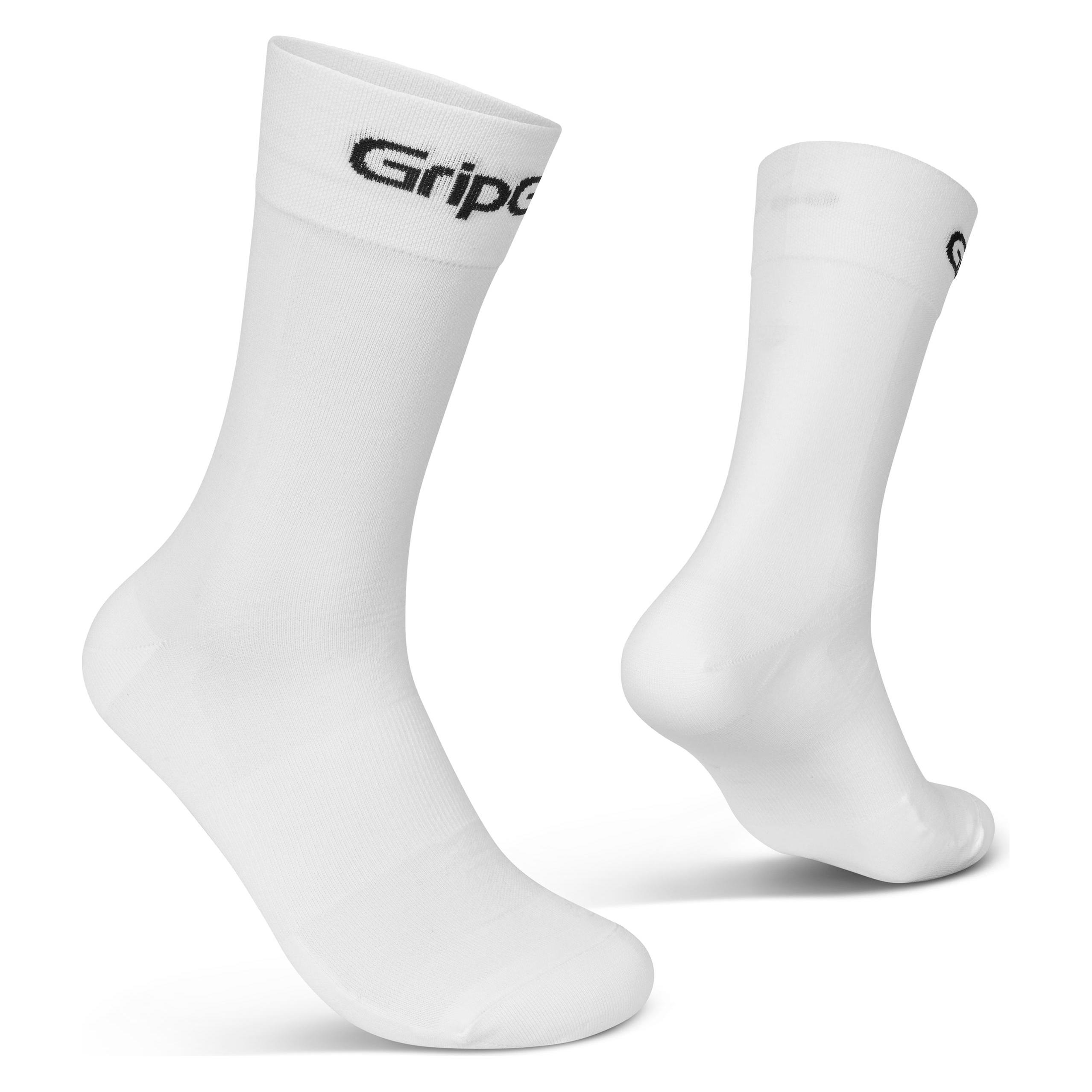GripGrab, Unisex, Sportsocken, Fahrradsocken Mit Hohem Schnitt (44 - 47), Weiss