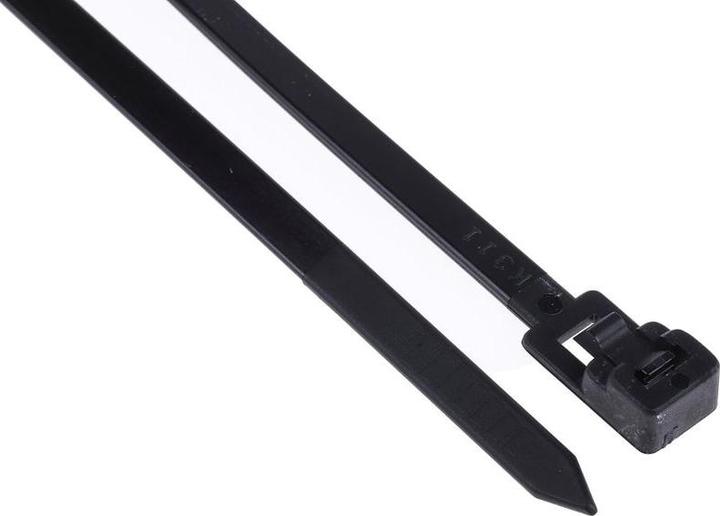 Produktbild RS PRO Cable Tie 125x4.5 Black releasable (Kunststoffkabelbinder, 125 mm, 100 Stk.)