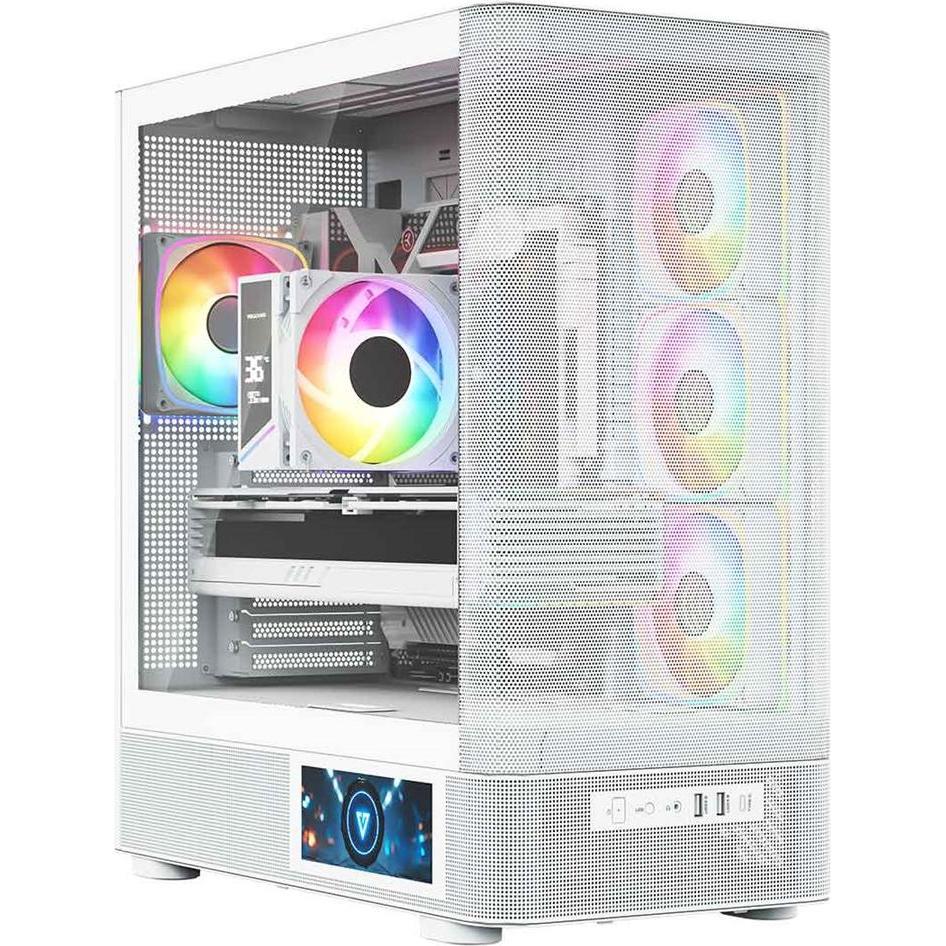 Modecom Obudowa Volcano Aq 400 Argb Midi Biała (ATX, Micro ATX (mATX), Mini-ITX), Case PC, Bianco