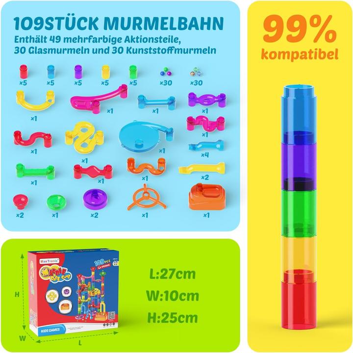 Produktbild MaxTronic Murmelbahn Logikspiel-Set