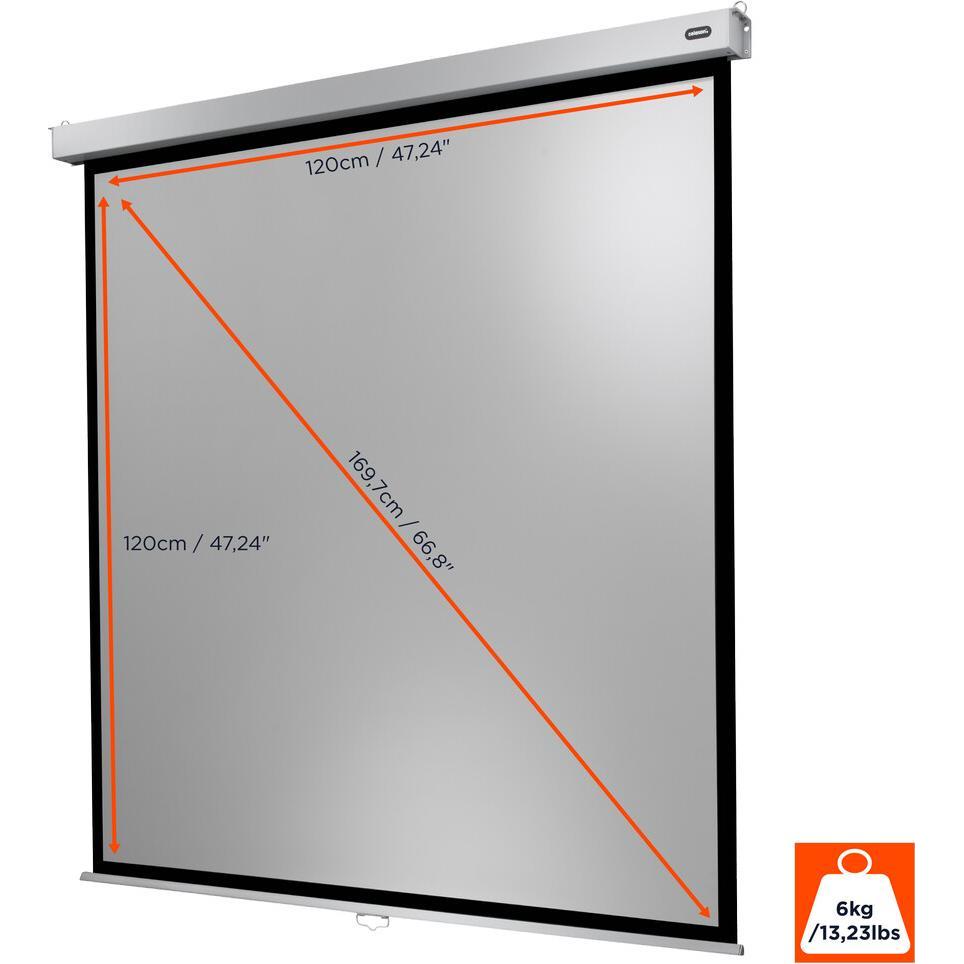 Thumbnail - Celexon Manual Professional Plus Square format - Leinwand - Deckenmontage möglich, geeig (66.93", 1:1), Leinwand, Weiss