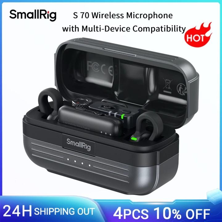 Actual product image SmallRig 5715 S70 Wireless Microphone with Multi-Device Compatibility (Black)