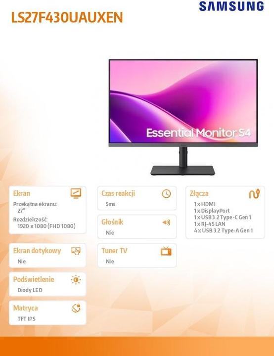 Produktbild Samsung Essential  S4 - S43UF (1920 x 1080 Pixel, 27")