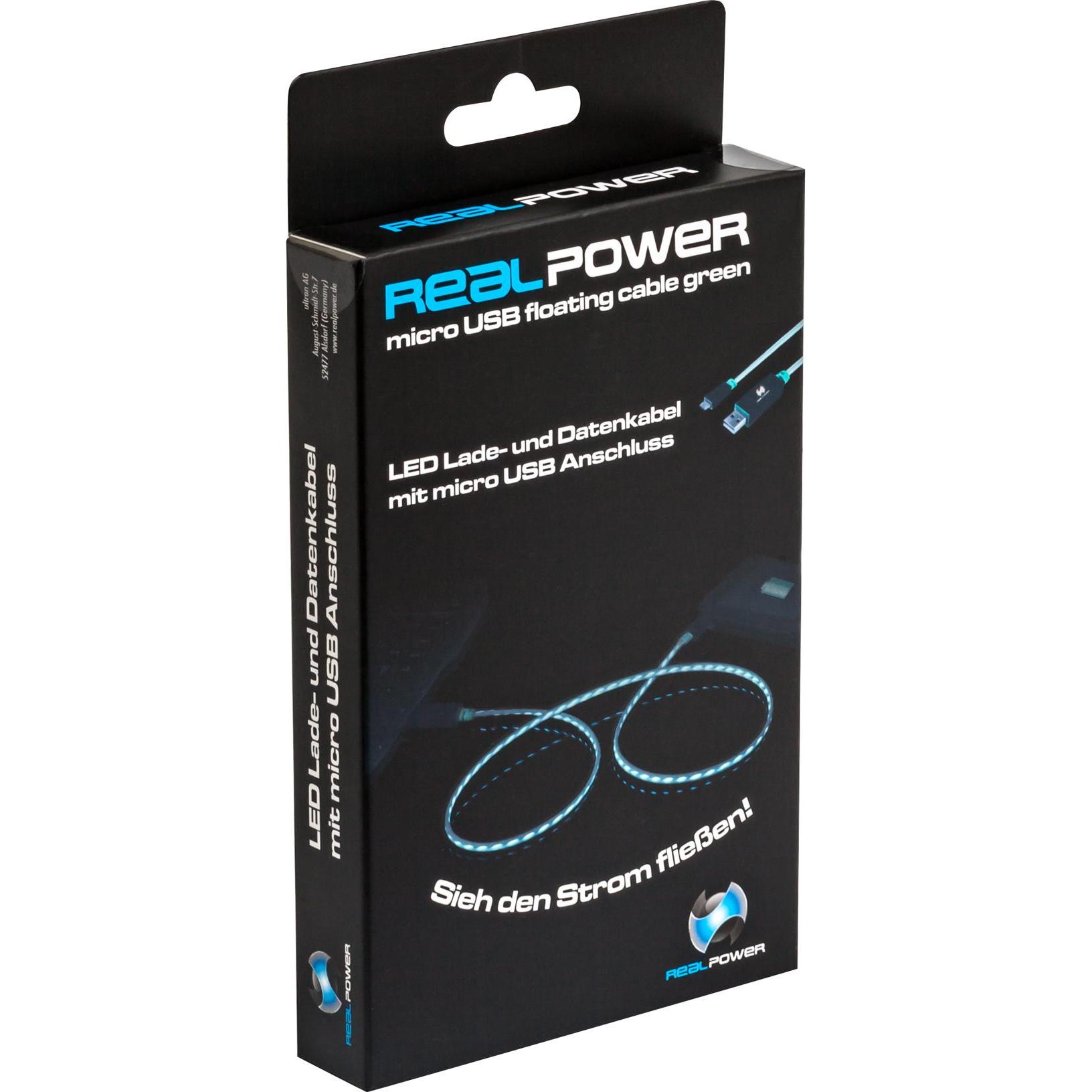 Thumbnail - RealPower USB A/Micro-USB B USB Kabel USB 2.0 (0.75 m, USB 2.0), USB Kabel