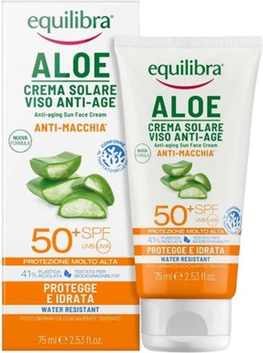 Produktbild Equilibra Sun Face Aloe Pro UV F50 75 (Sonnencreme Gesicht, SPF 50+, 75 ml)