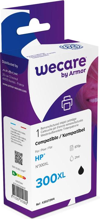 Produktbild Wecare Tinte 300XL rebuilt schwarz CC641EE zu HP DeskJet D2560 21ml (BK)