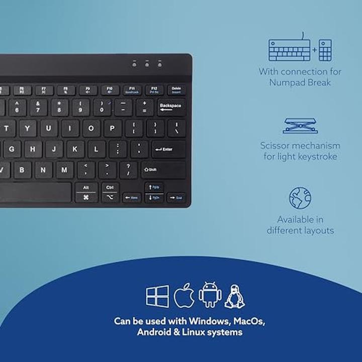 Actual product image R-Go Tools R-Go Keyboard Compact Break US Layout wireless black (USA, Wireless)