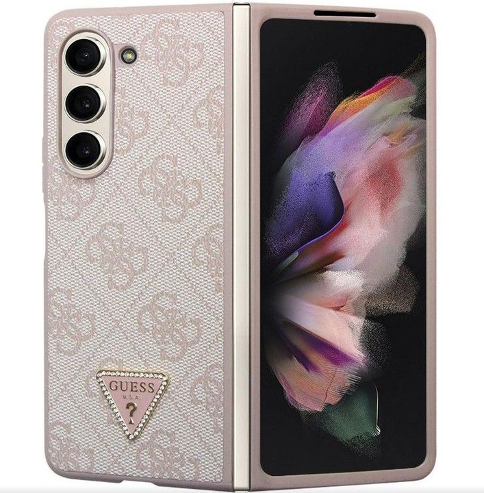 Image du produit Guess 4G Triangle Case Metal Logo pour F946B Samsung Galaxy Z Fold5 - rose (Samsung Galaxy Z Fold5)