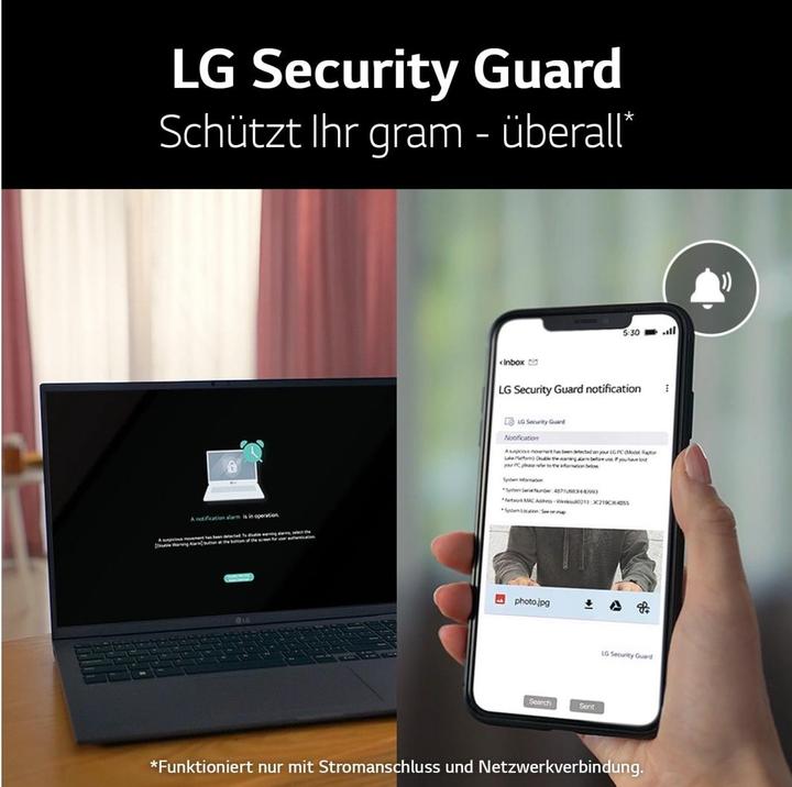 Produktbild LG gram 16 (16", Intel Core i7-1360P, 32 GB, 2000 GB, DE)