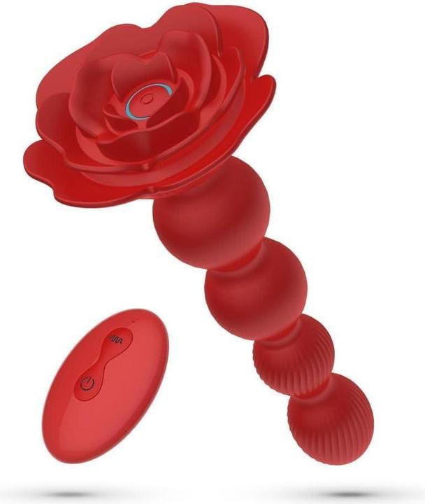Produktbild Crushious Rosaline - Rotating Anal Rose Plug with Remote Control - Red