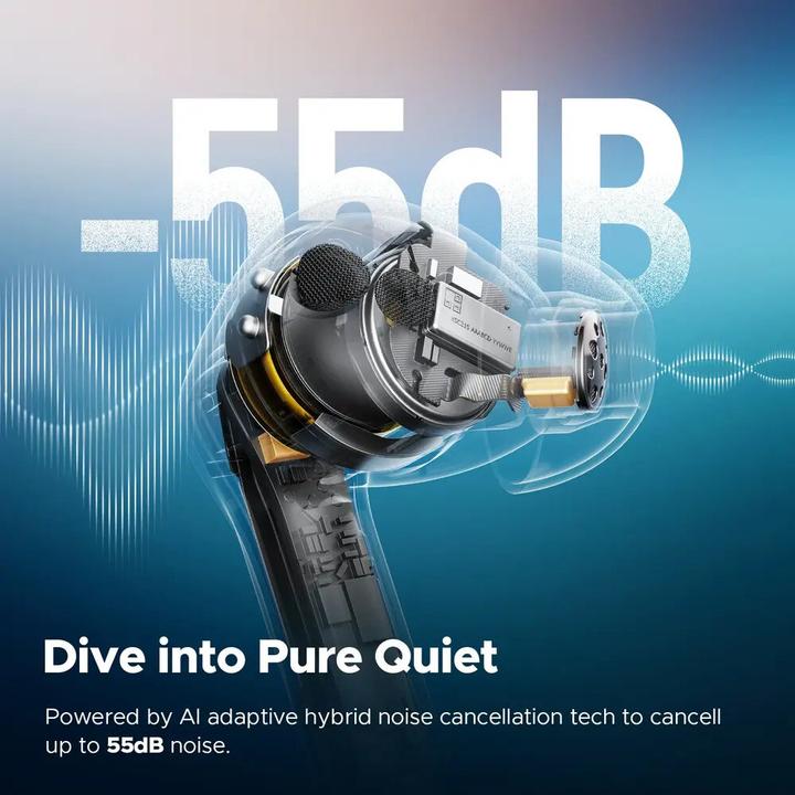 Actual product image Soundpeats Air5 Pro kabellose Earbuds schwarz (Wireless)