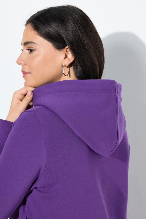 Produktbild Ulla Popken Hoodie, Rippbündchen, Kapuze, Langarm (62)