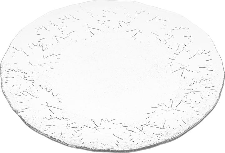 Glasi Hergiswil Speiseteller Ahornblätter 1 Stück,Transparent (1x, 33 cm)