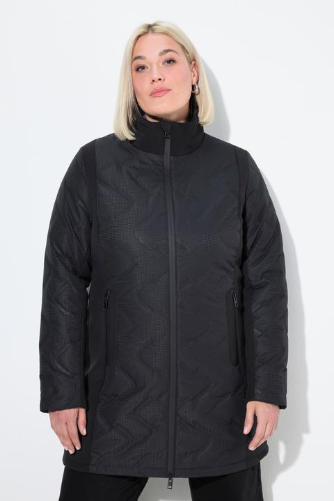 Image du produit Ulla Popken Veste matelassée HYPRAR à capuche, matelassage au laser et empiècements en Softschell (42, 44)