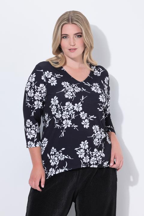 Immagine prodotto Miamoda T-shirt dal taglio comodo con fiori e orlo a punte (46)