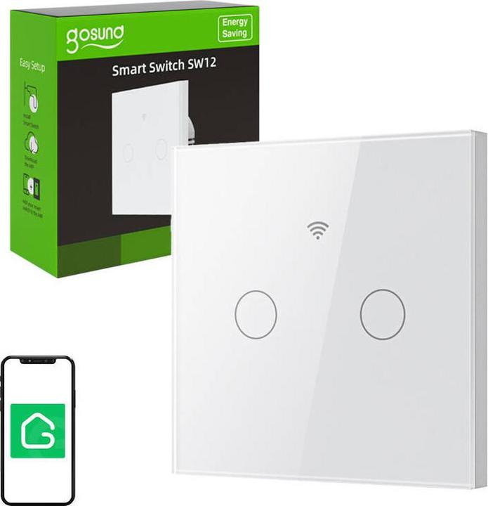 Actual product image Gosund Smart Touch WiFi Light Switch SLS2 (Optional N, Dual)