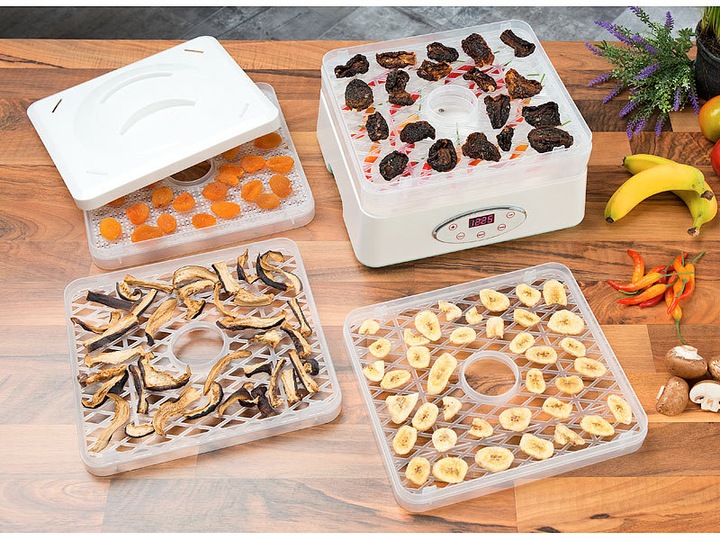 Actual product image Rosenstein & Söhne Dehydrator with 5 dehydrator inserts & timer